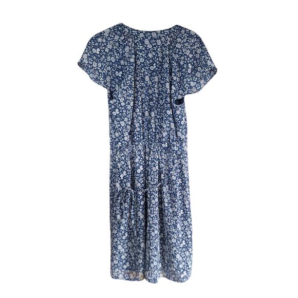 New York and Company Dress Size 8 Womens Button Down Short Sleeve Floral Summer - Picture 2 of 8